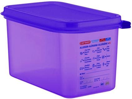 ARAVEN PP GN 1/4 4,3 l, fialová, vzduchotesná, antialergénna