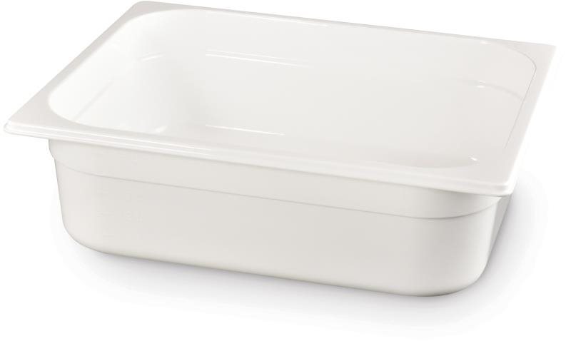 HENDI gn 1/2 – biely polykarbonát, 325 × 265 × 100 mm, 6,5 l 862476