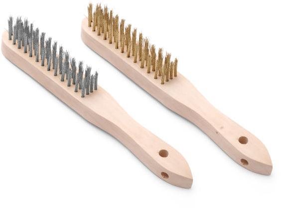 HENDI sada drôtených kief z mosadze a nehrdzavejúcej ocele, 2 ks