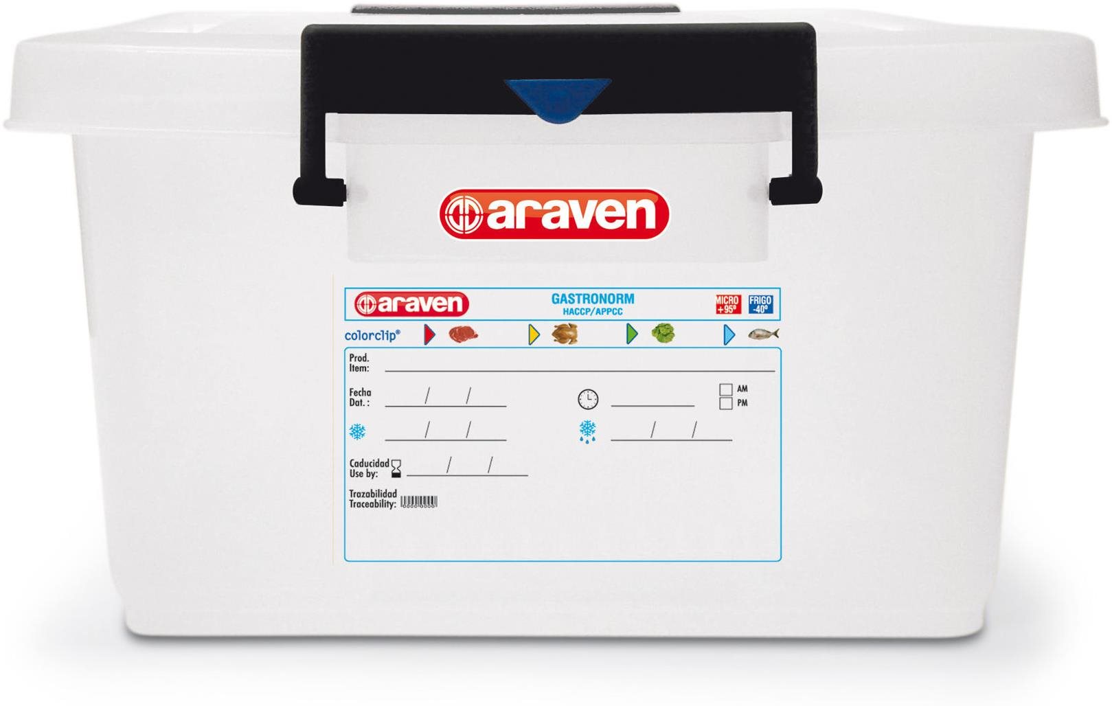 ARAVEN Kontajner na potraviny s vekom 40 l, biela