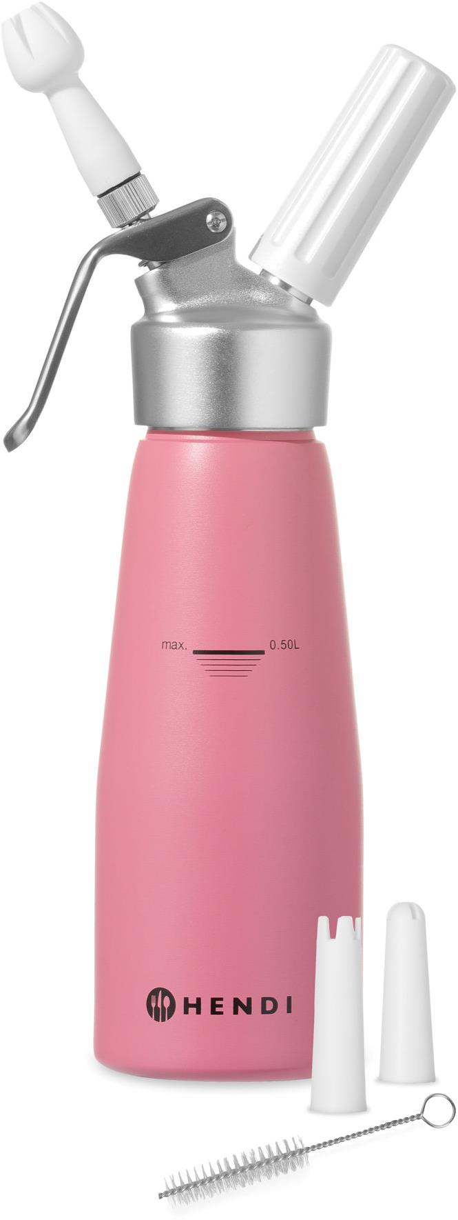 Hendi 975886 Fľaša na šľahačku Kitchen line červená