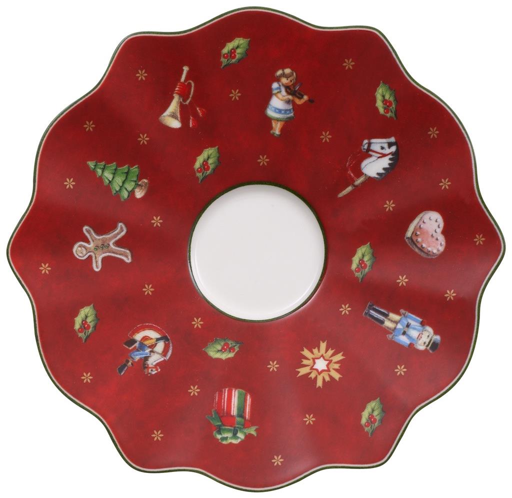 Villeroy & Boch Vianočná podšálka Toy's Delight k šálke na espresso, červená