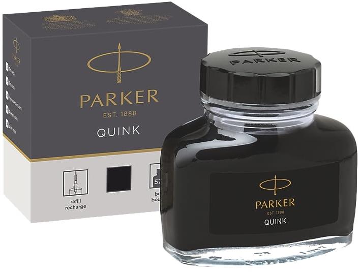 PARKER fľaškový atrament, permanentný, čierny