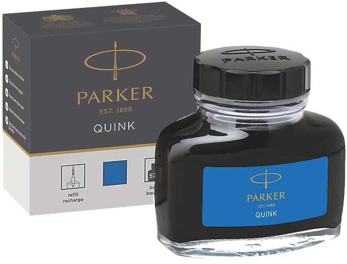 PARKER fľaštičkový atrament, zmizíkovateľný, modrý