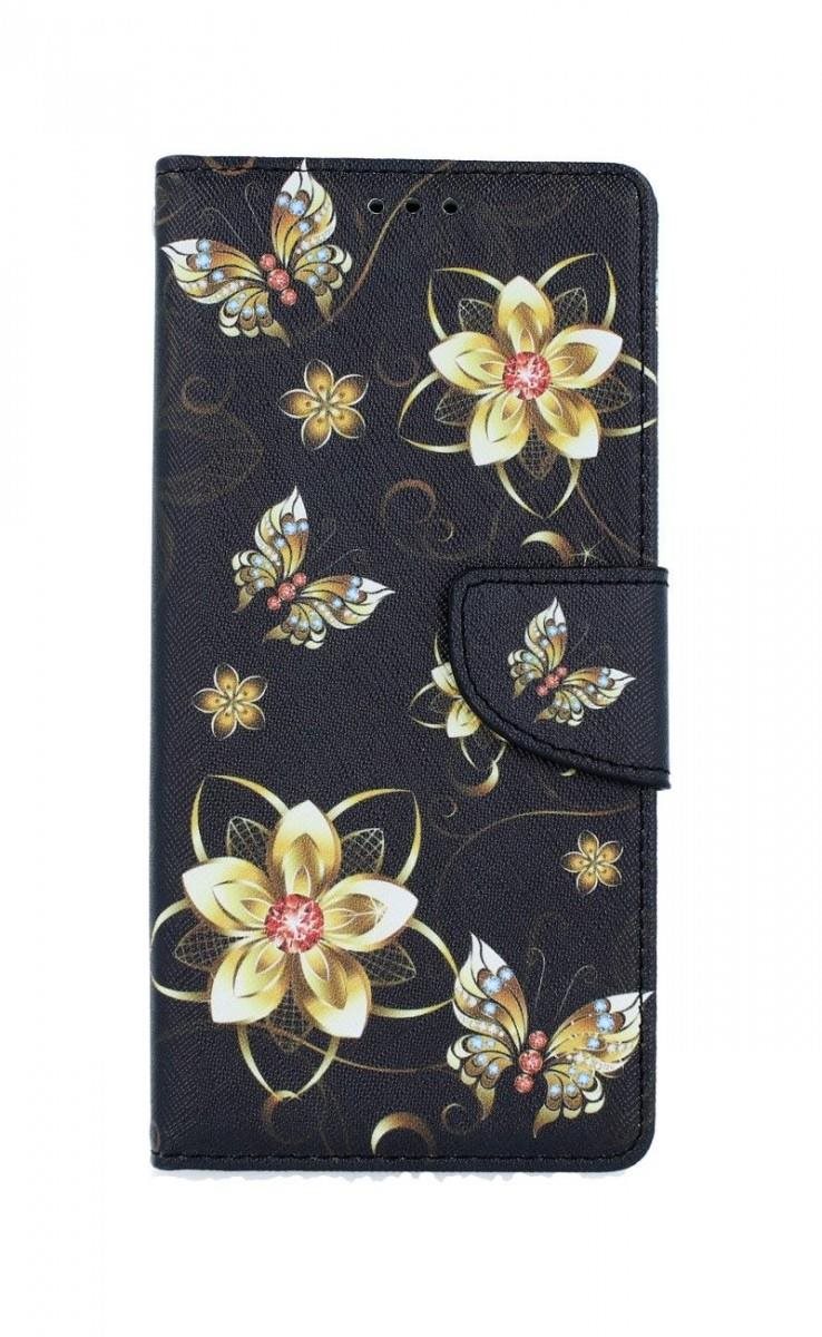 TopQ Xiaomi Redmi Note 8 Pro knižkové Zlaté kvety 54628
