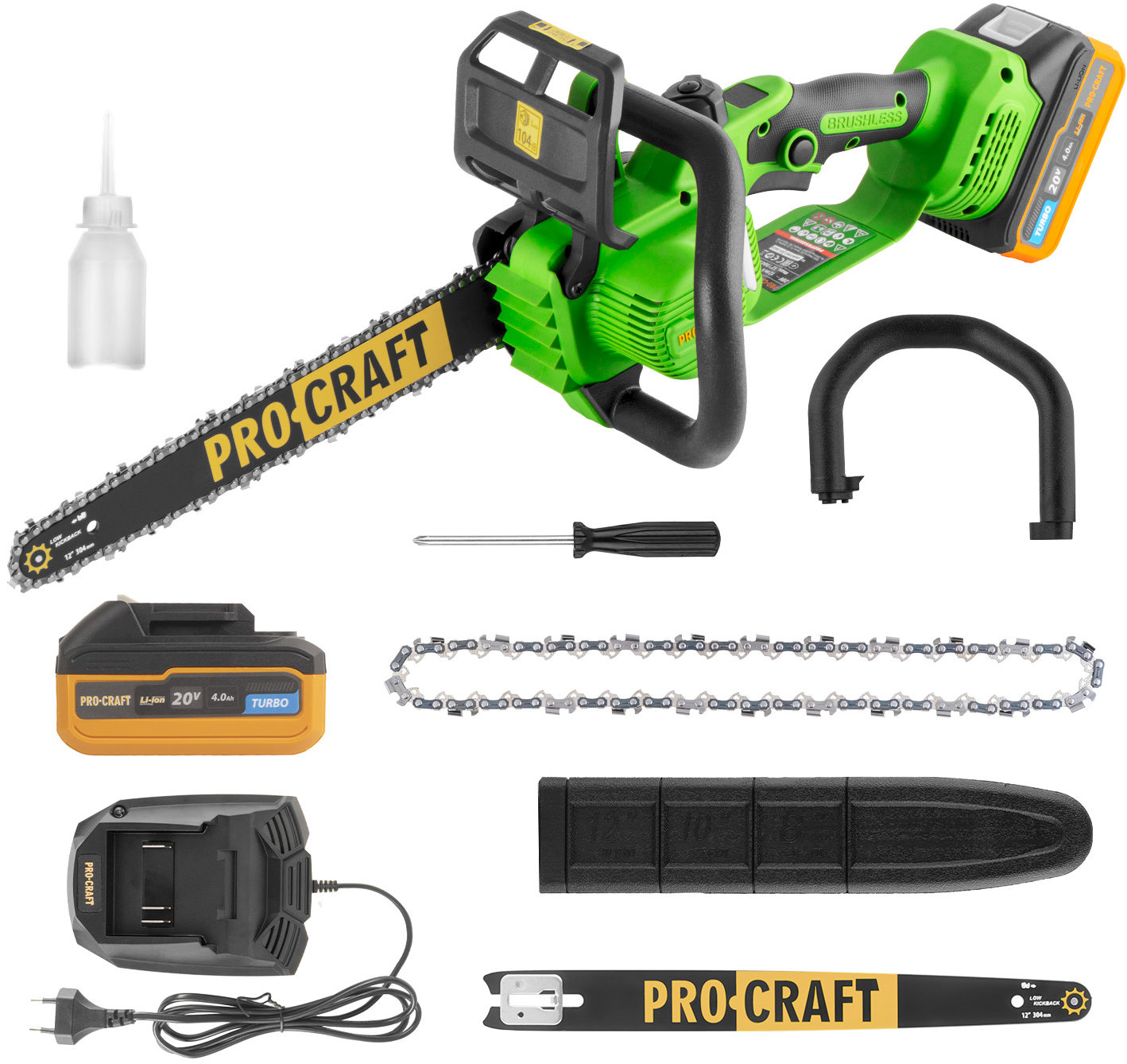 PROCRAFT Aku řetězová pila PKA33-1B 304 mm (1 × 4 Ah)