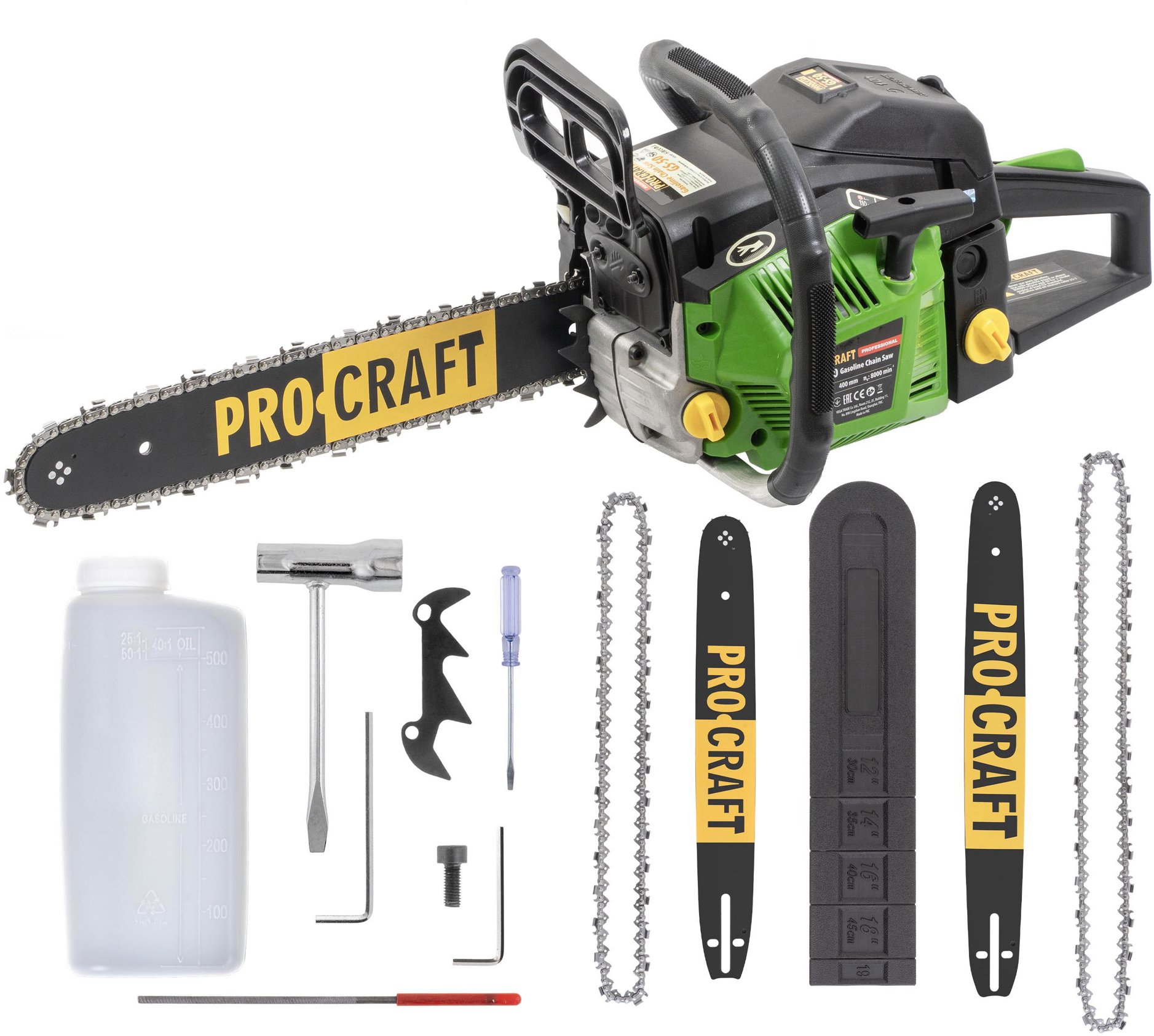 PROCRAFT Benzínová řetězová pila GS-50/2 SET
