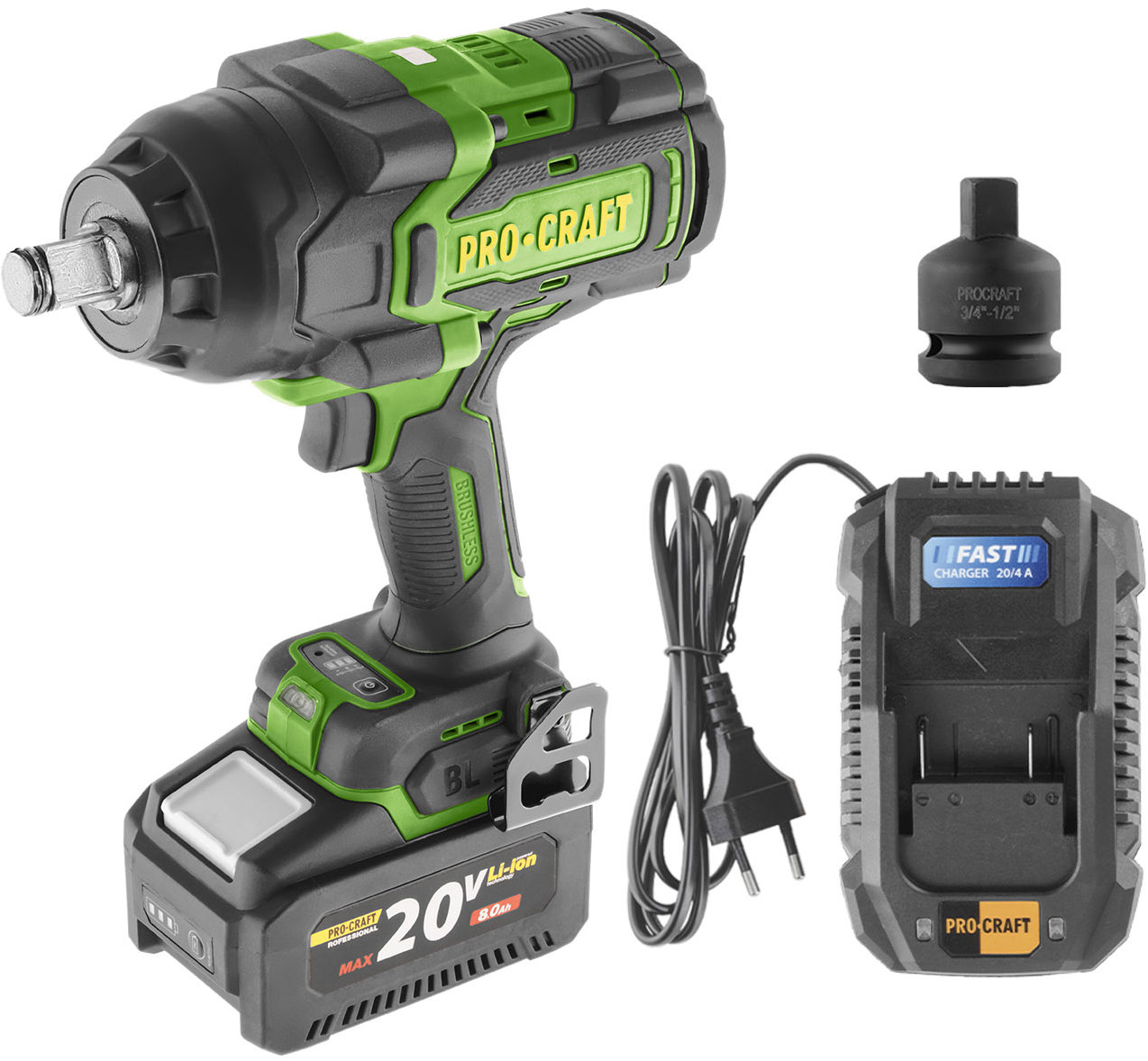 PROCRAFT Rázový utahovák AKU PWA90 (1 × 8 Ah)