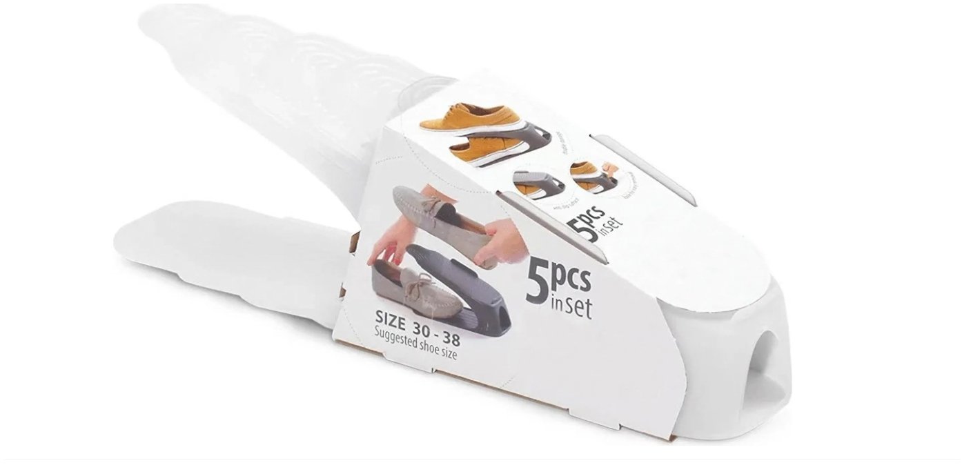 Prosperplast Shoes Sada organizérů na boty 5 ks, vel. 30 - 38, transparentní
