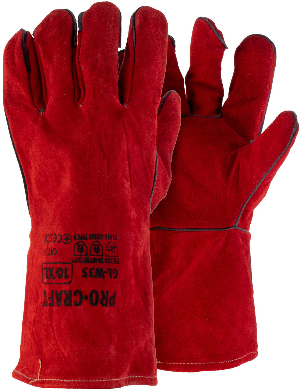 Procraft Pracovné rukavice zváračské XL, GL-W35