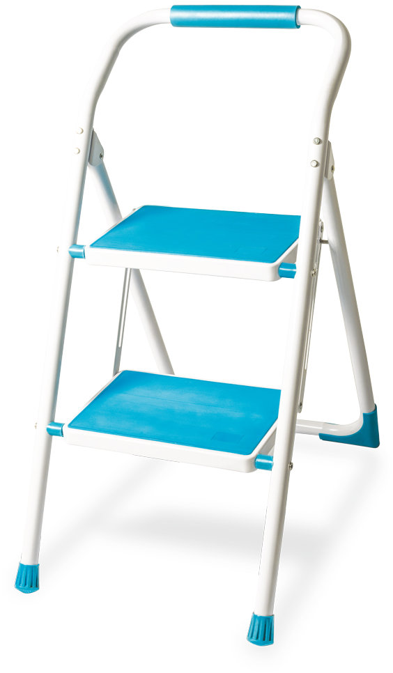 PROFI TOOLS Schodíky do domácnosti 2× 1 priečka, modré JZ919-2B