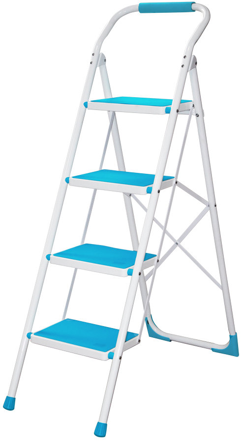 PROFI TOOLS Schodíky do domácnosti 4× 1 priečka, modré JZ919-4B