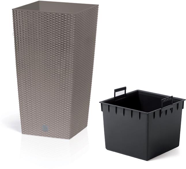 Prosperplast kvetináč RATO SQUARE DRTS400, mokka