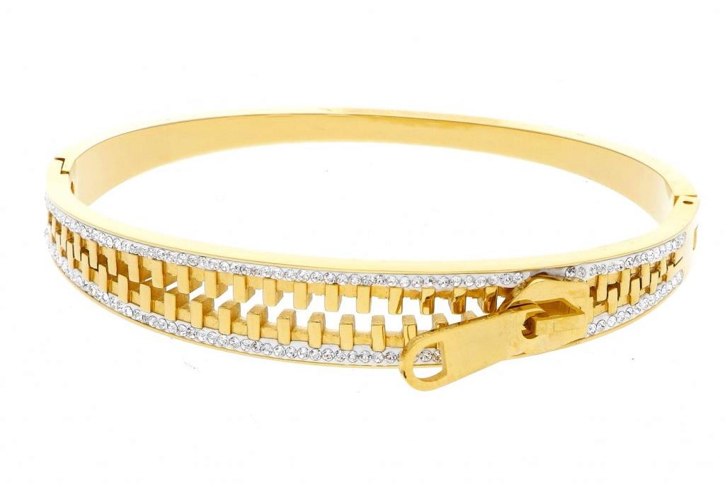 Ewena Dámsky náramok Zip Gold LHU244
