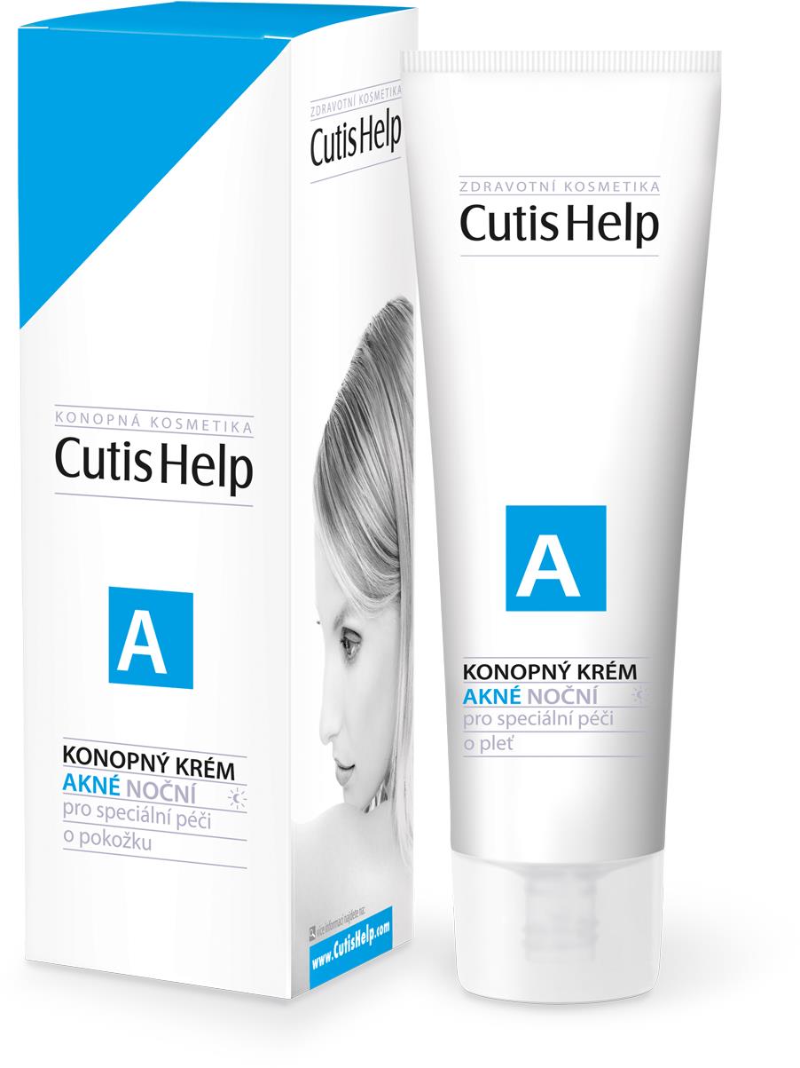 CutisHelp Akné konopný krém nočný 30 ml
