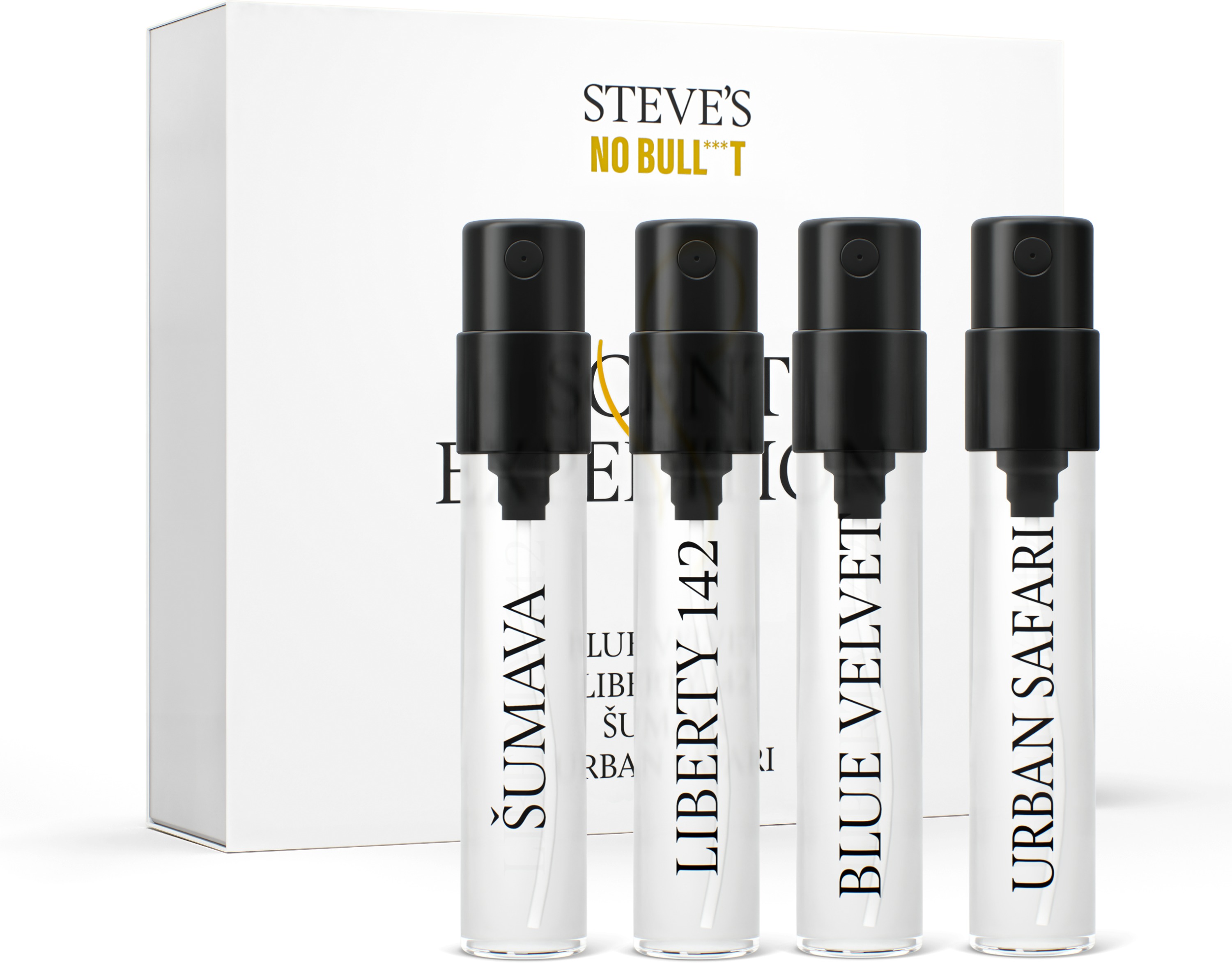 Steves No Bull***t Scent Expedition testovacia kolekcia vôní 4× 2 ml
