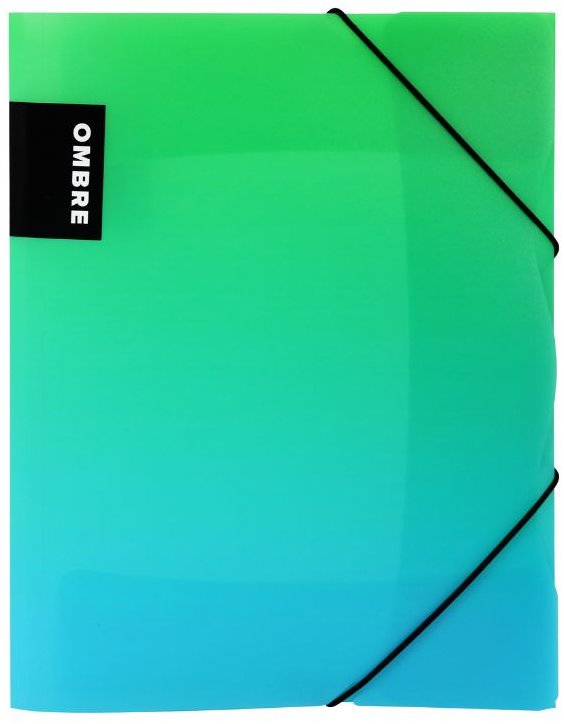 KARTON P + P OMBRE sloha s gumou A4 PP, zelená