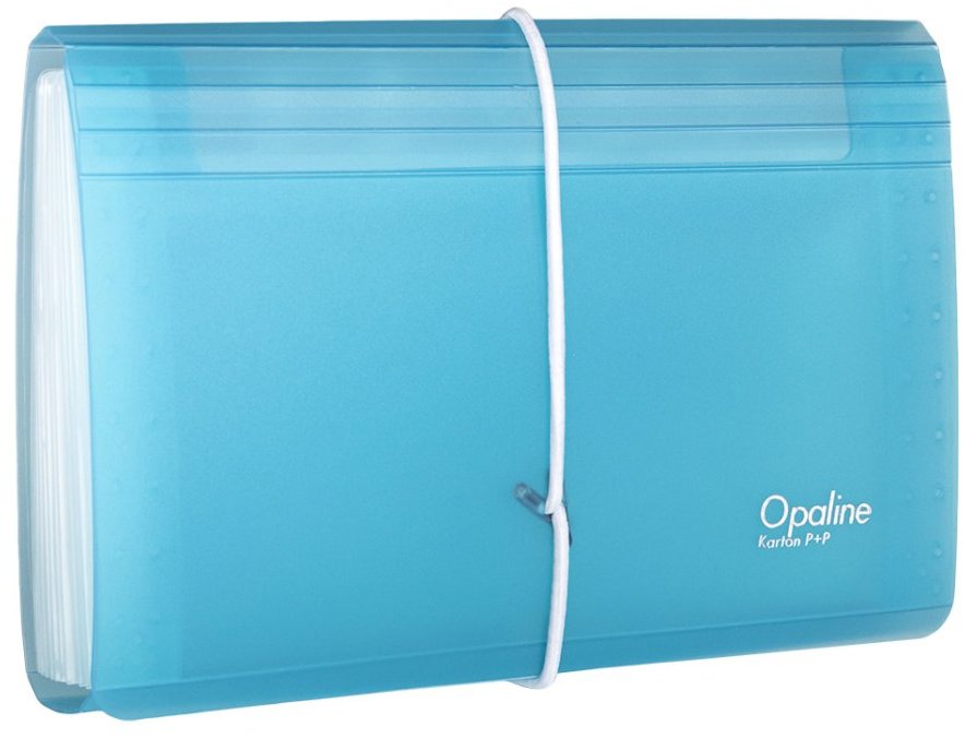 KARTON P+P Opaline organizér na dokumenty s gumou (13 vreciek) DL, modrý