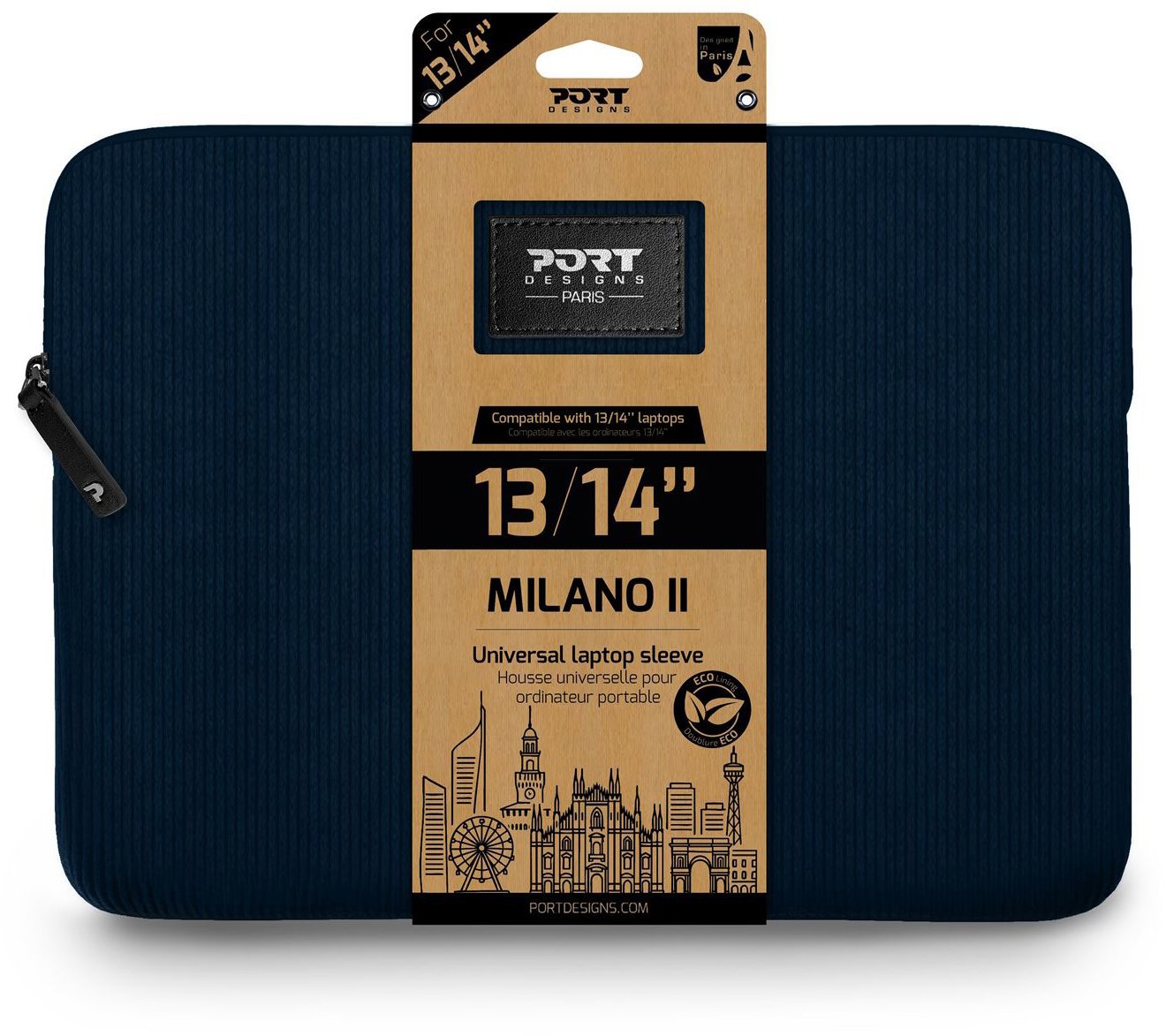 PORT DESIGNS Milano II ECO Sleeve 13/14'', modré