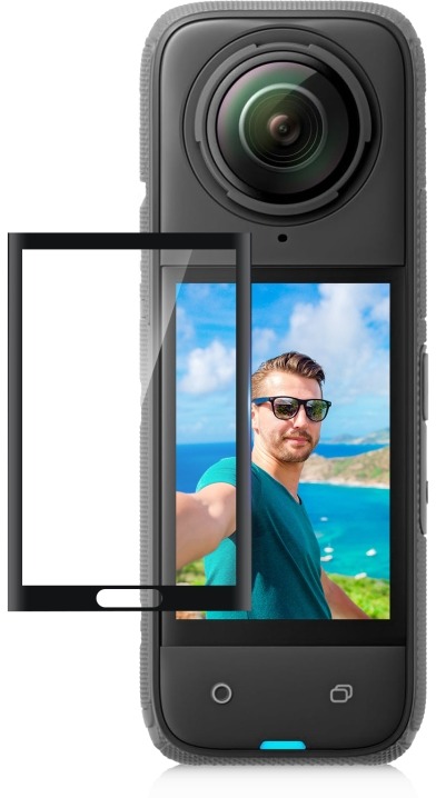 PULUZ 9H 2,5D zakrivené ochranné sklo na Insta360 X4