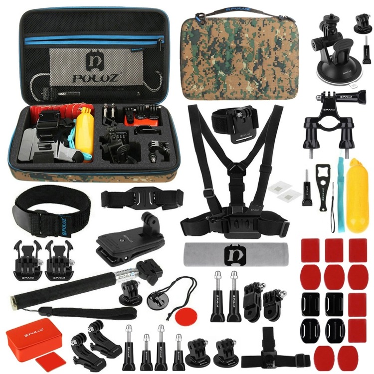 PULUZ 53 in 1 Accessories Total Ultimate Combo for GoPro, Insta360, DJI and Other – Kit 3