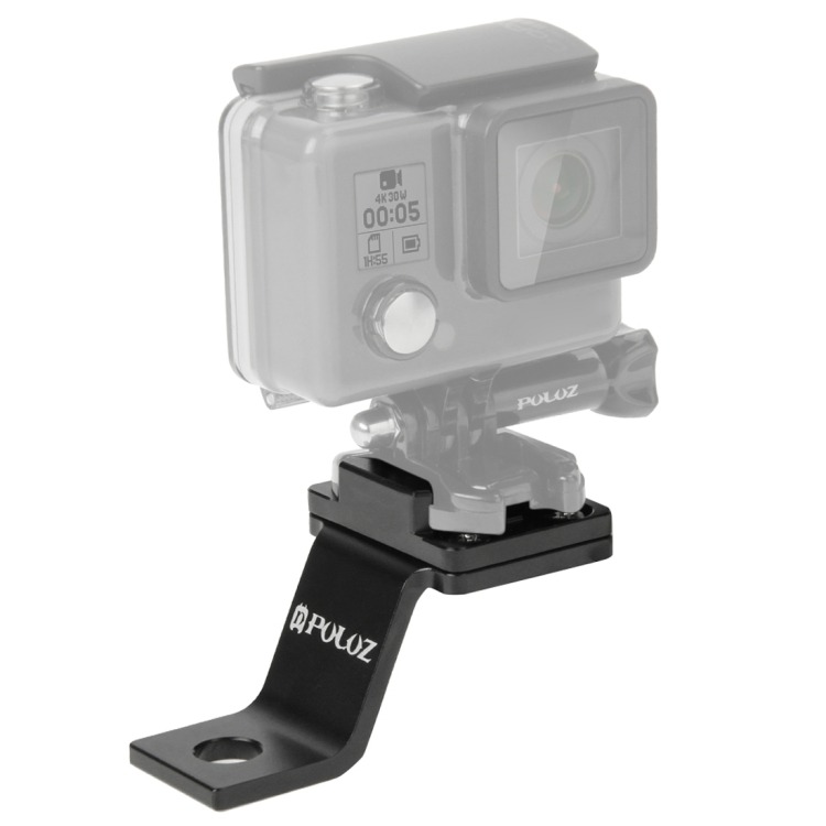 PULUZ Fixed Metal Motorcycle Holder Mount for GoPro, Insta360, DJI and Other (Black)