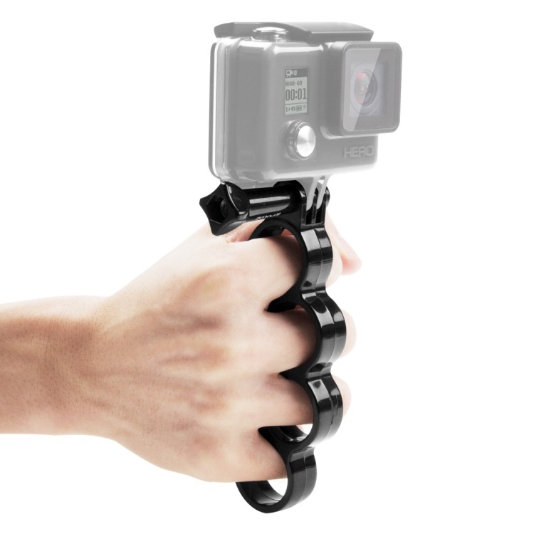 PULUZ Handheld Plastic Knuckles Fingers Grip Ring Monopod Tripod Mount with Thumb Screw for GoPro