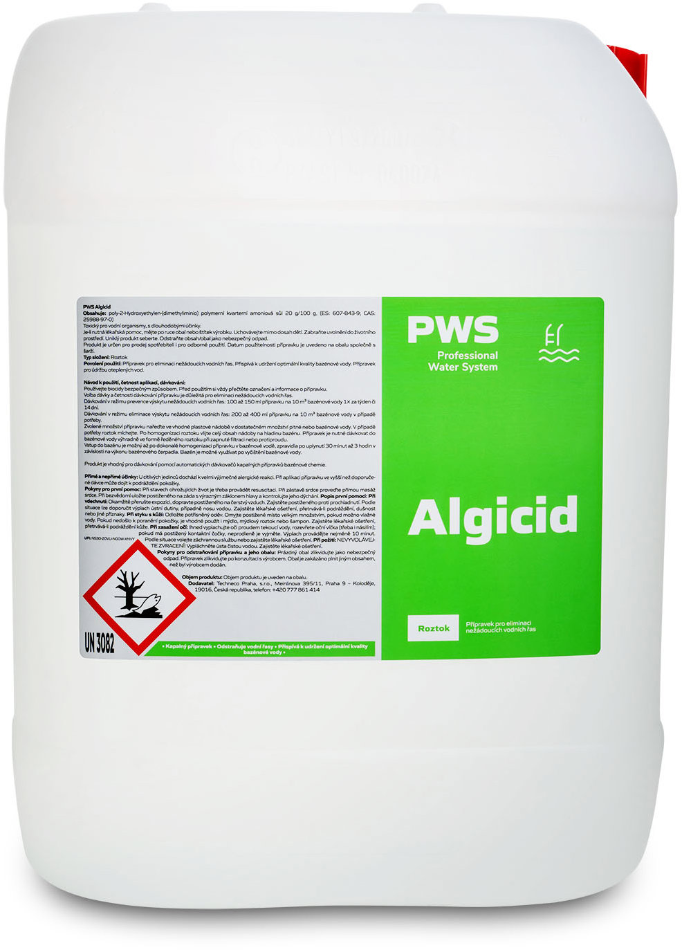 PWS ALGICID 10 l na riasy v bazéne