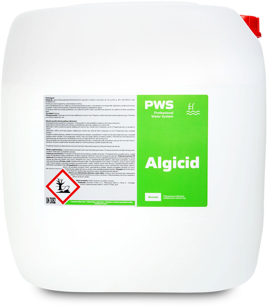PWS ALGICID 30 l na riasy v bazéne