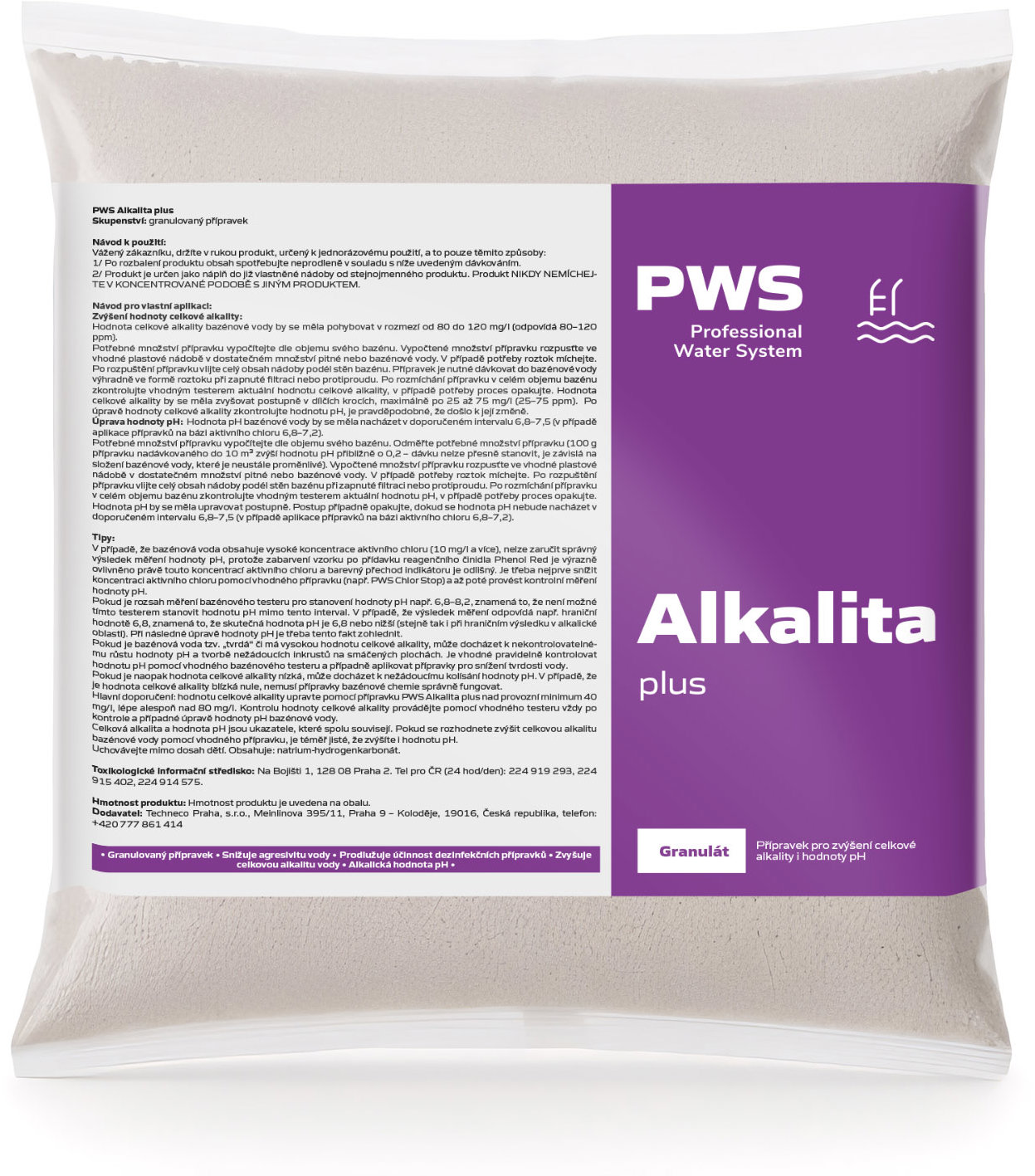 PWS Alkalita plus 1 kg, DOPLNENIE