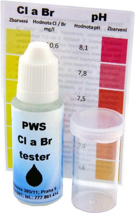 PWS bazénový kvapkový tester Cl