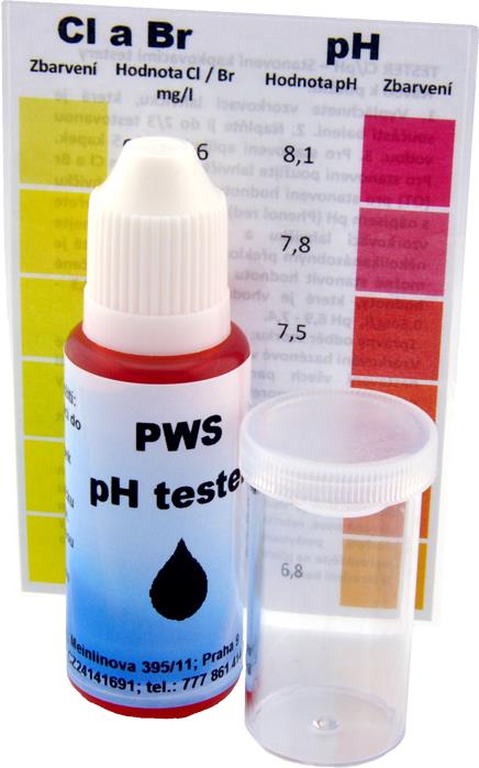 PWS bazénový kvapkový tester pH