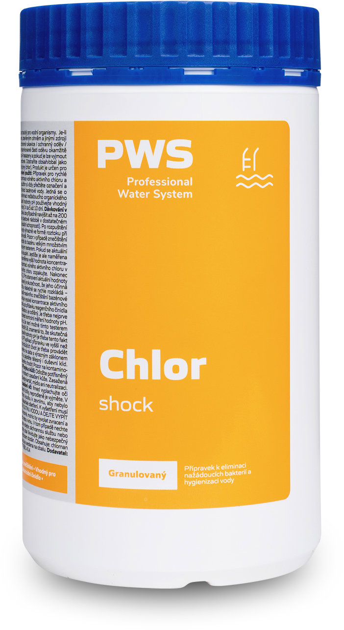PWS Chlór šok – organický granulát 1 kg