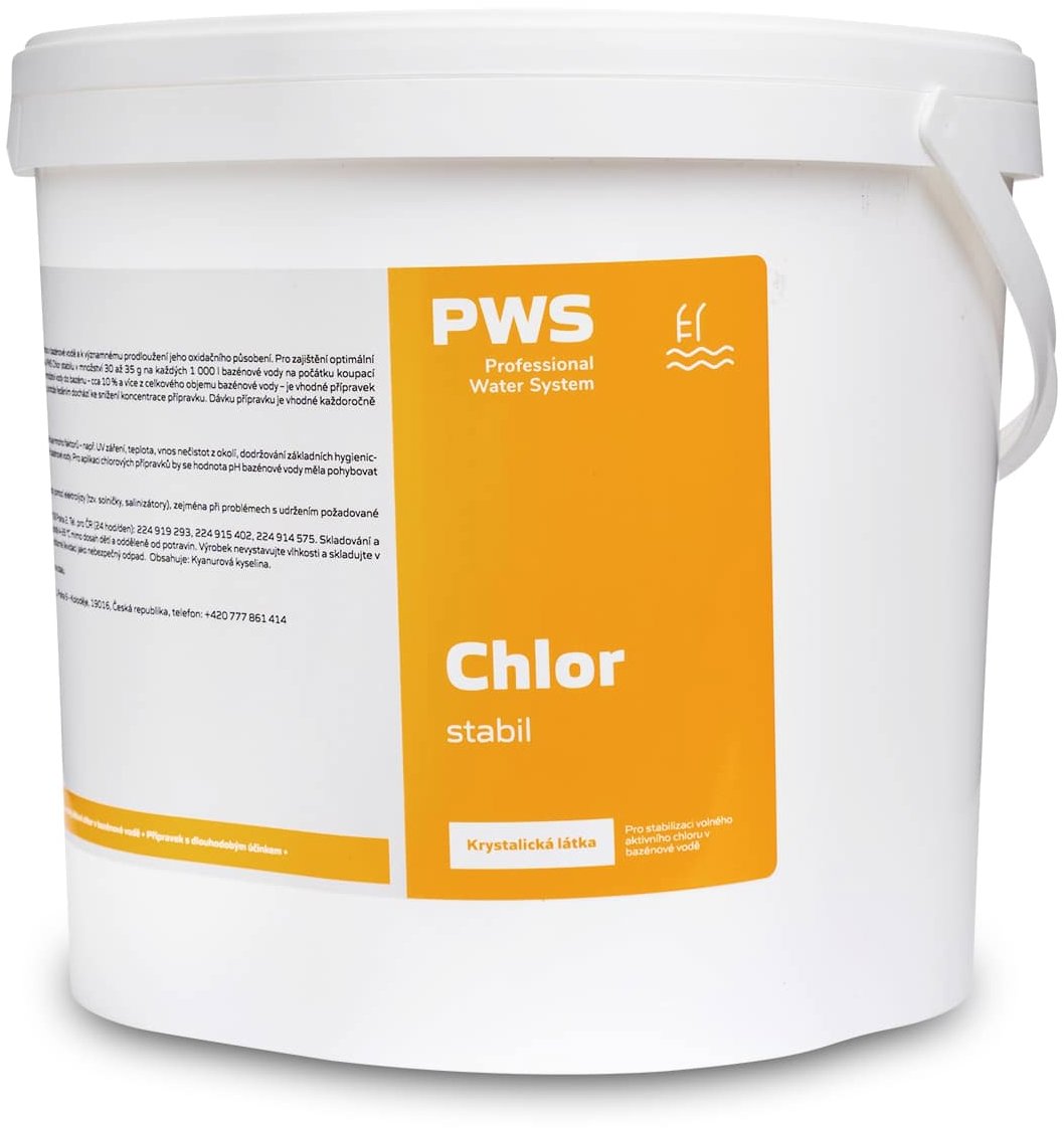 PWS Chlór stabil na stabilizáciu chlóru v bazéne 5 kg