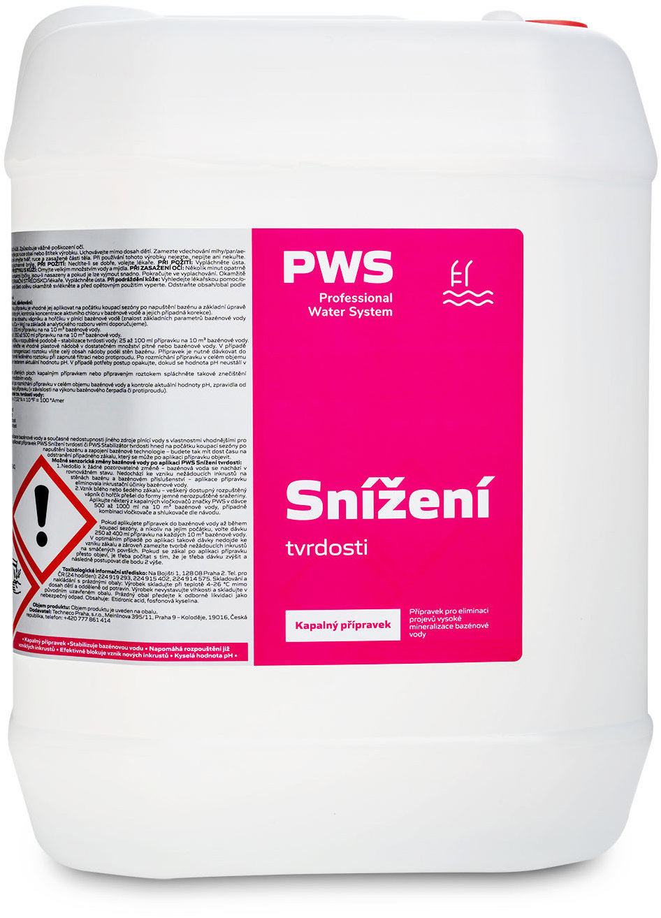 PWS Snížení tvrdosti Bazénové vody 10 l