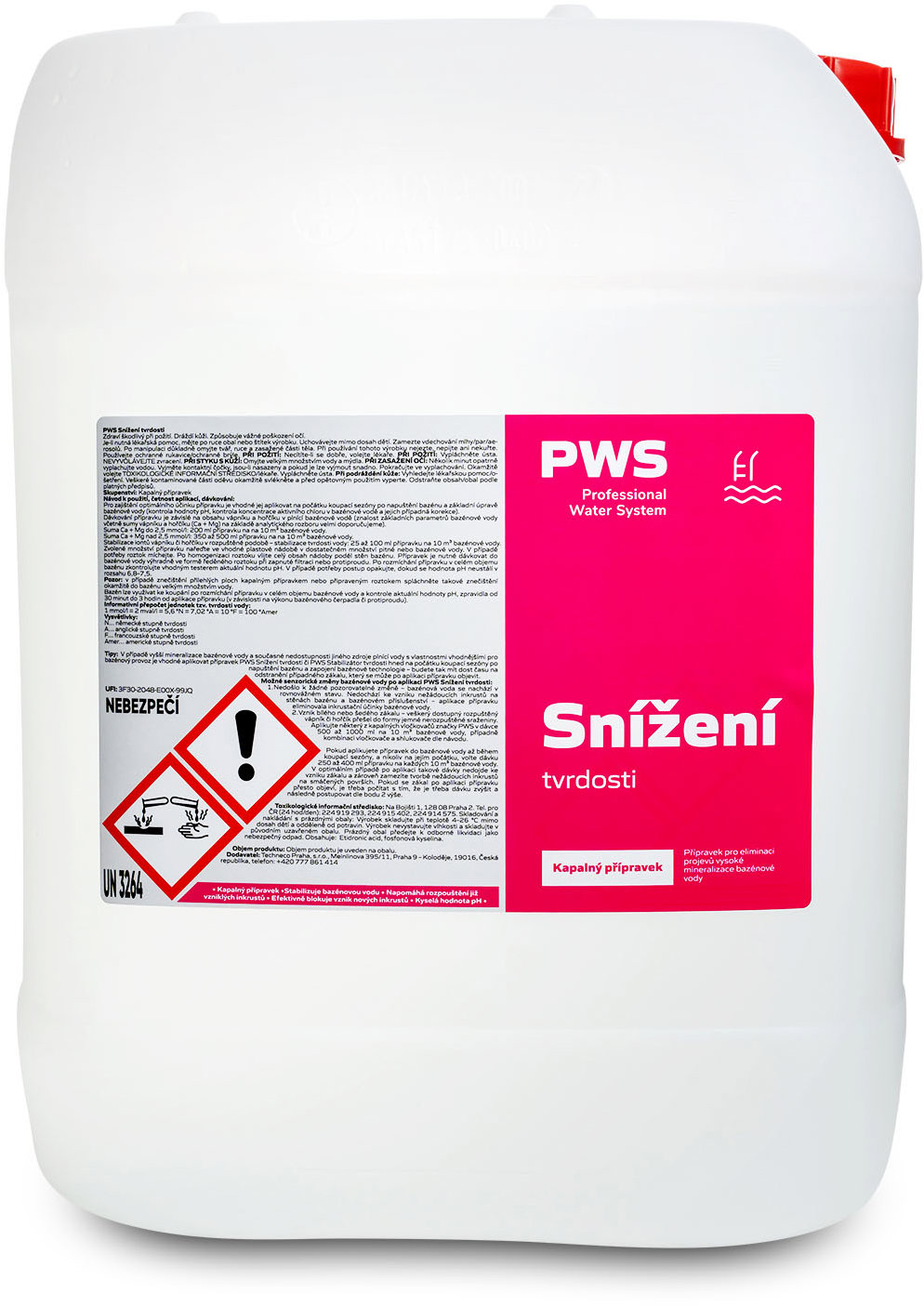 PWS Snížení tvrdosti Bazénové vody 20 l
