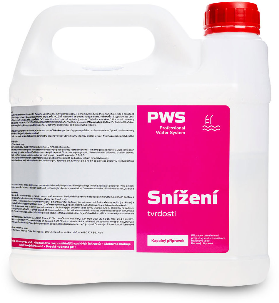 PWS Snížení tvrdosti Bazénové vody 2 l