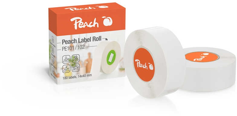 PEACH PE101 14 × 40 mm, 180 ks, biele