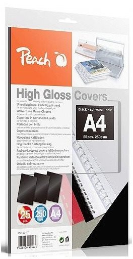 Peach PB100-17 A4 zadný, čierny – balenie 25 ks