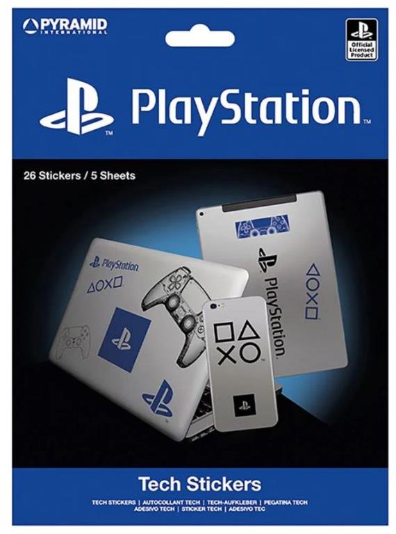 Playstation – 5 listov samolepiek na elektroniku
