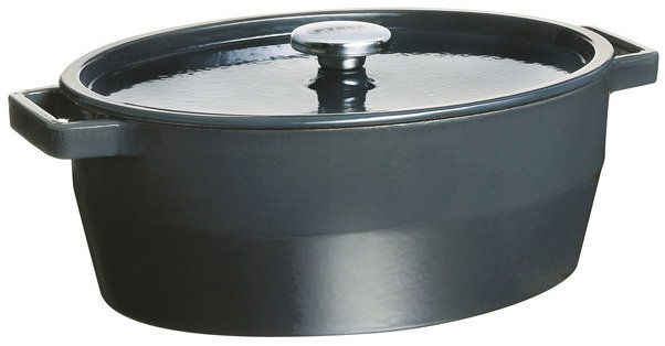 PYREX Kastrol litinový ovál 33 cm, 5.8 l modrý