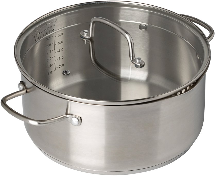 PYREX Kastrol INFINITY se skleněnou poklicí nerez 4 l 24 cm