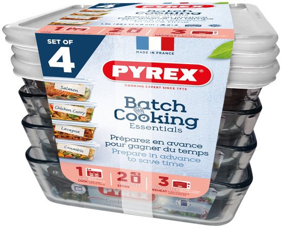 Pyrex 913S271/7644 Sada dóz 1,5 l 4 ks