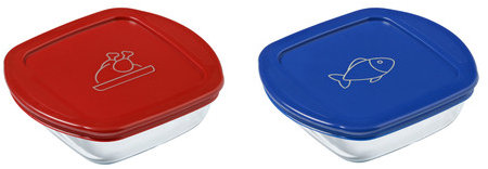 Pyrex 913S570/7646 Sada dóz 2 ks štvorec