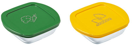 Pyrex 913S571/7646 Sada dóz 2 ks štvorec
