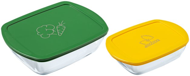 Pyrex 913S568/7645 Sada dóz 2 ks obdĺžnik