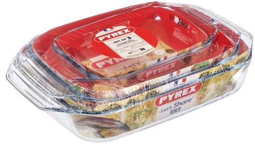 Pyrex Sada pekáčov 3 ks 1,4 l + 3 l + 4 l