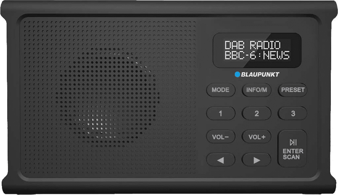 BLAUPUNKT DR3BK, DAB+, FM, RDS, Bluetooth, čierne
