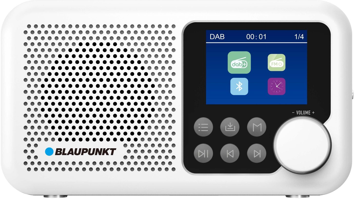 BLAUPUNKT DR8WH, 2,4" LCD, DAB+, FM, RDS, Bluetooth, biele