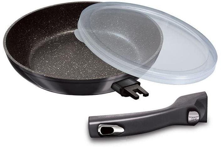 BERLINGERHAUS Panvica s odnímateľnou rukoväťou + veko Carbon PRO Line 28 cm